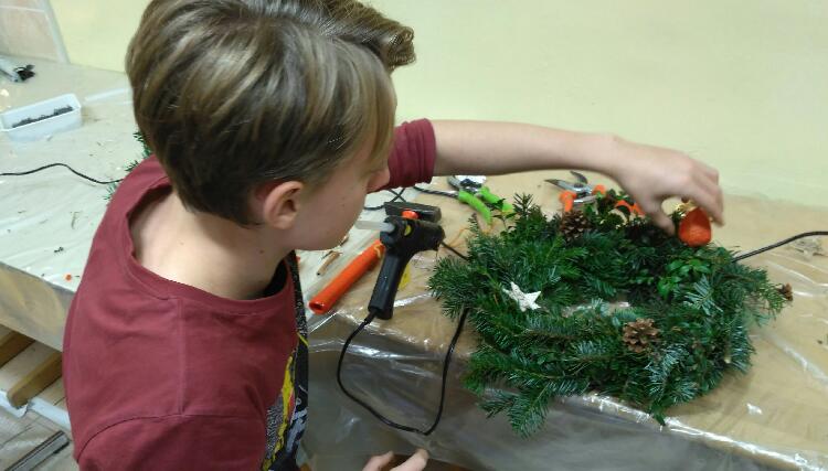 Adventkranz selbst gebunden