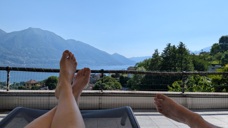 Herrlicher Ausblick zum Logo Maggiore