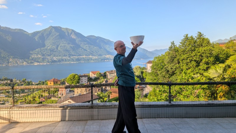 Taijiball von der Terrasse aus