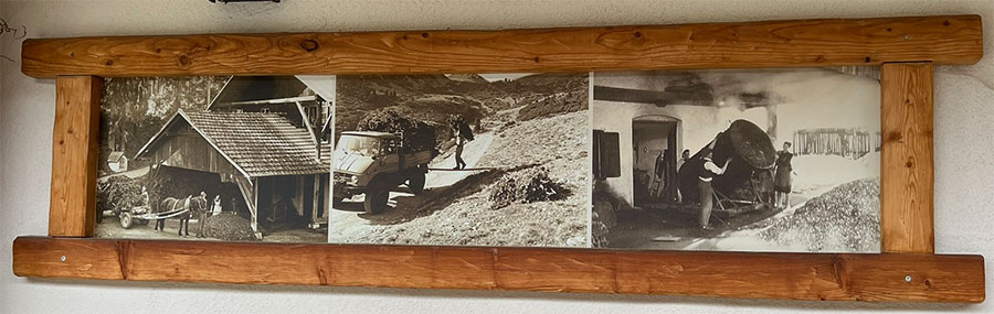 Arbeit früher in der Destillerie - in schwarz-weiß
