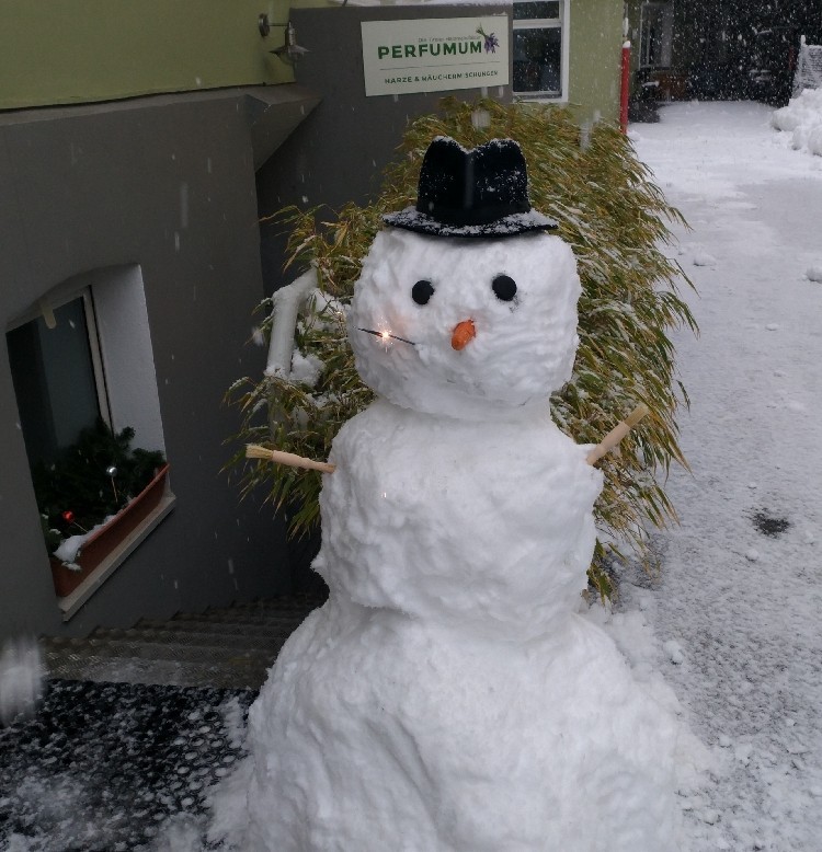 Empfangs-Schneemann bei Perfumum