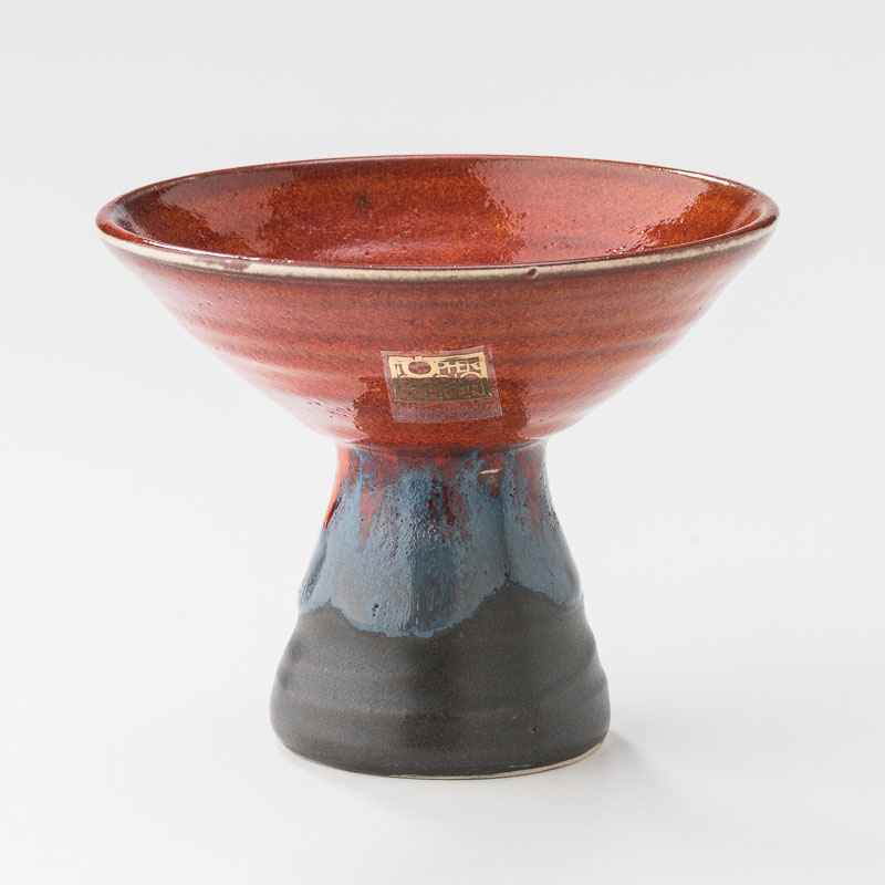 Standschale zum Räuchern in frohen Farben glasiert